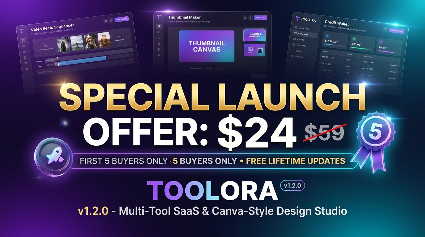 Toolora v1.2.0 Special Launch Offer